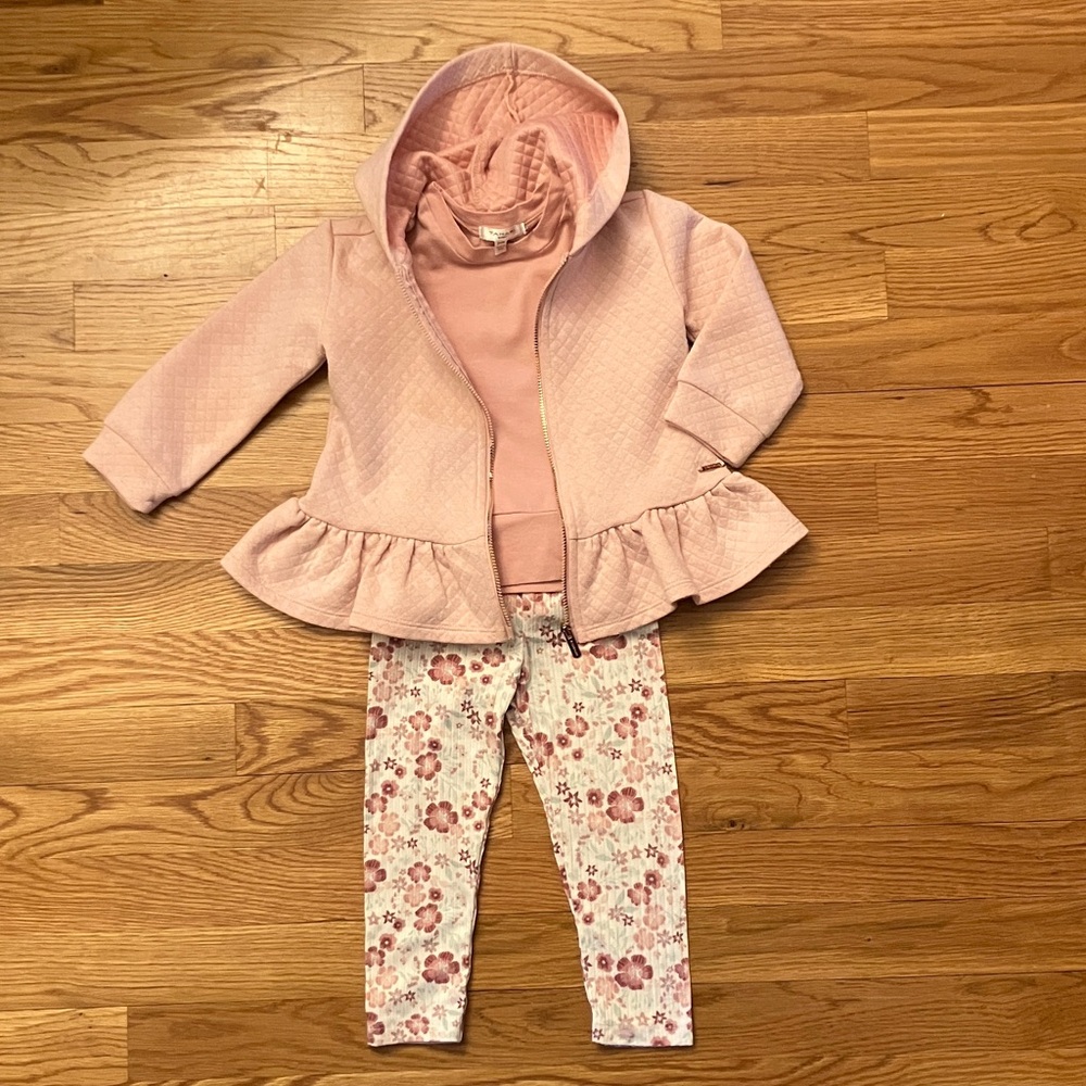 Tahari Baby 24 months toddler Pink 3 piece jacket pants top